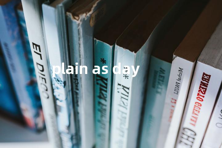 plain as day单词图解，单词释义场景配图