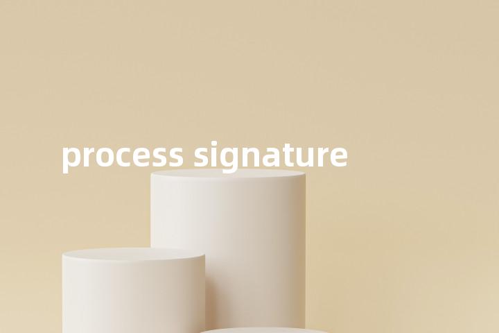 process signature单词图解，单词释义场景配图