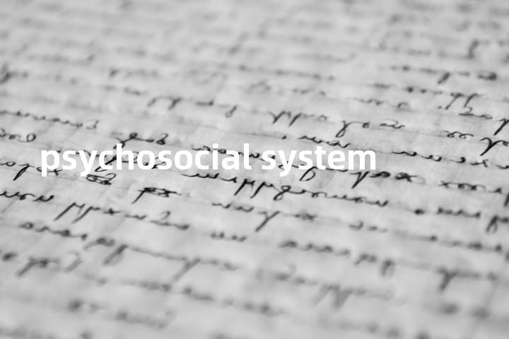 psychosocial system单词图解，单词释义场景配图