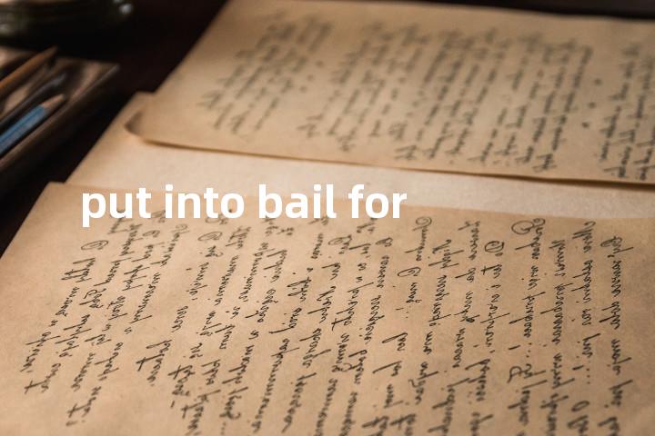 put into bail for单词图解，单词释义场景配图