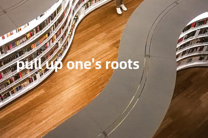 pull up one's roots单词图解，单词释义场景配图