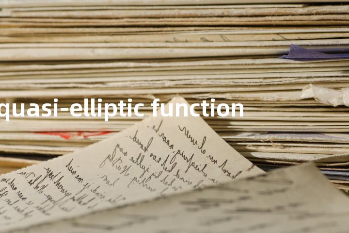 quasi-elliptic function单词图解，单词释义场景配图