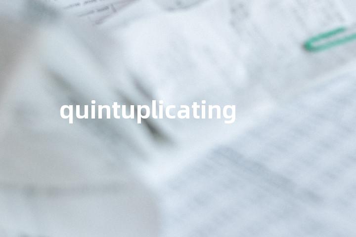 quintuplicating单词图解，单词释义场景配图