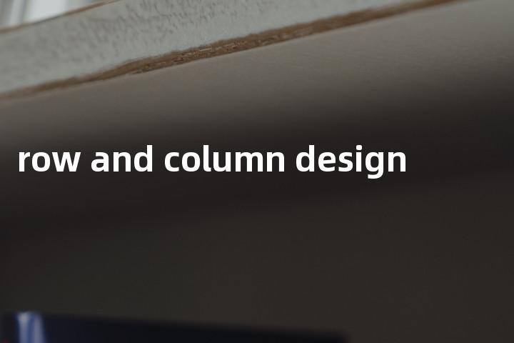 row and column design单词图解，单词释义场景配图