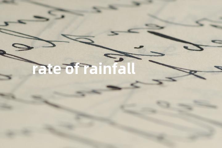 rate of rainfall单词图解，单词释义场景配图