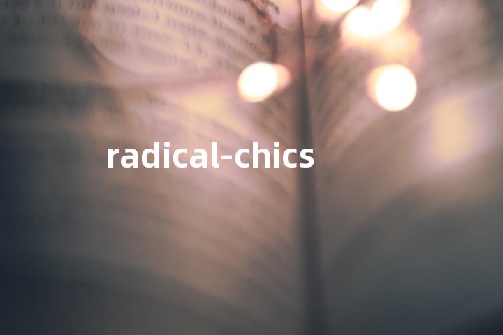 radical-chics单词图解，单词释义场景配图