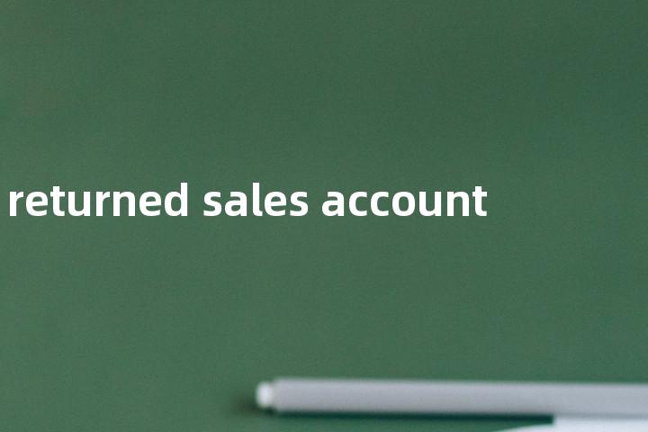 returned sales account单词图解，单词释义场景配图