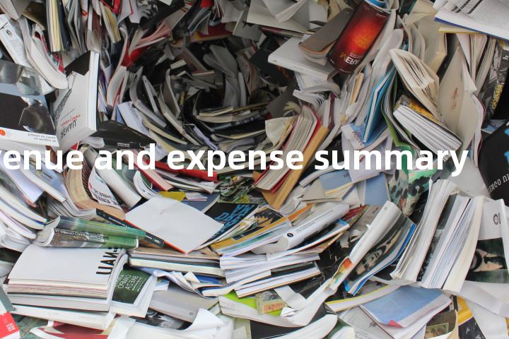 revenue and expense summary单词图解，单词释义场景配图