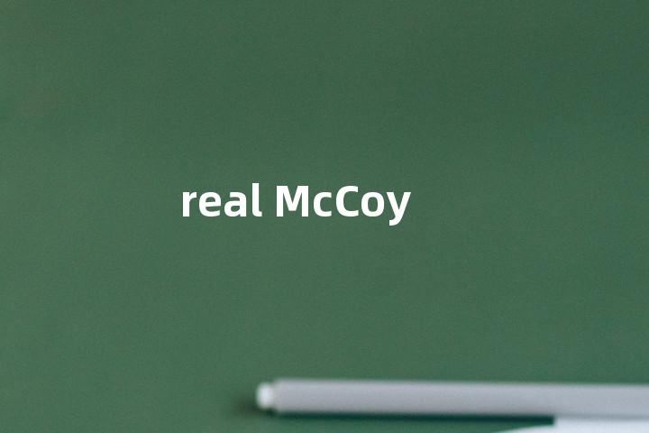 real McCoy单词图解，单词释义场景配图
