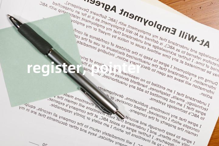 register, pointer单词图解，单词释义场景配图