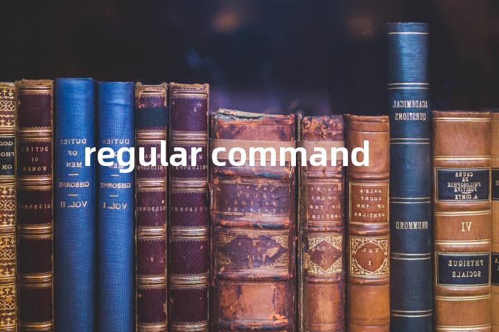 regular command单词图解，单词释义场景配图