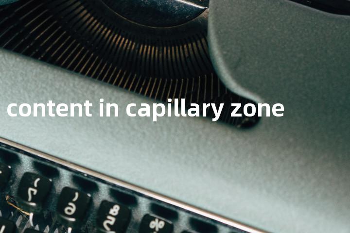 water content in capillary zone单词图解，单词释义场景配图