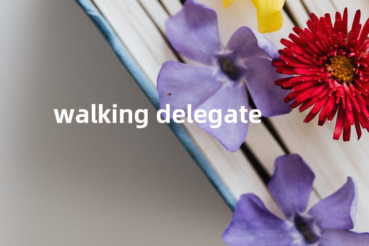 walking delegate单词图解，单词释义场景配图