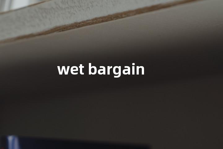 wet bargain单词图解，单词释义场景配图