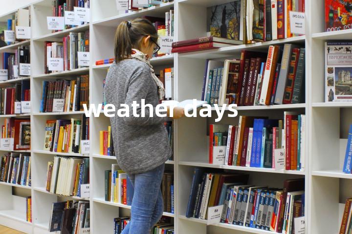 weather days单词图解，单词释义场景配图