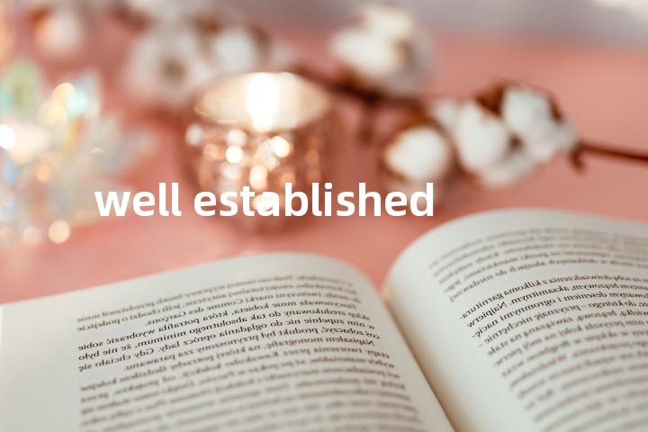 well established单词图解，单词释义场景配图