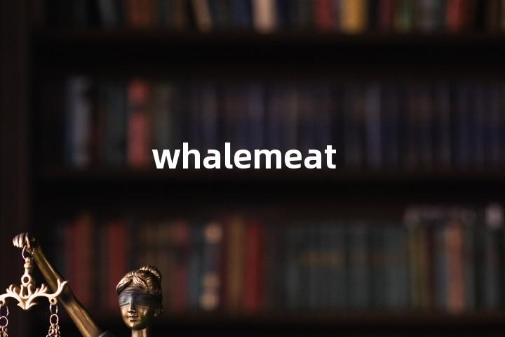 whalemeat单词图解，单词释义场景配图