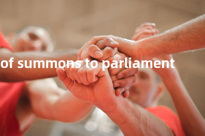 writ of summons to parliament单词图解，单词释义场景配图