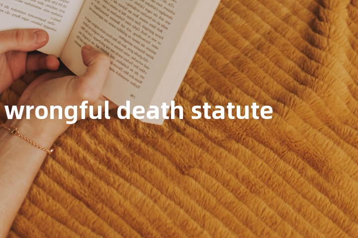 wrongful death statute单词图解，单词释义场景配图