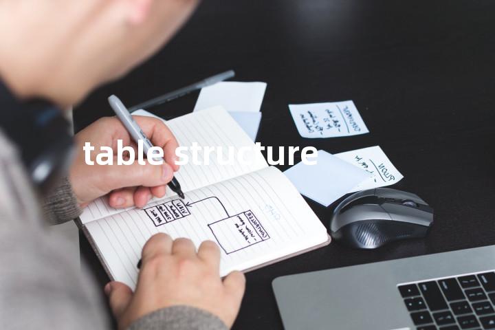 table structure单词图解，单词释义场景配图