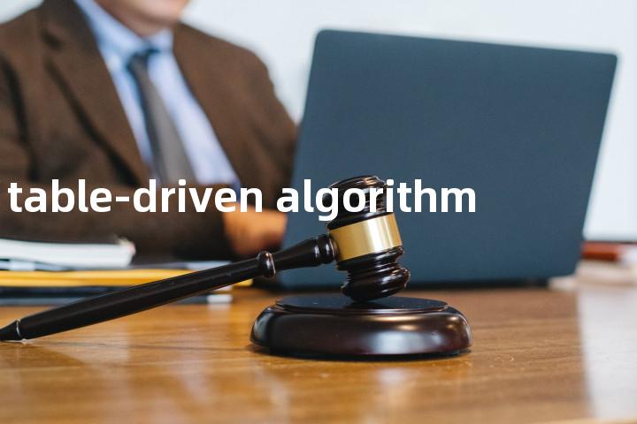table-driven algorithm单词图解，单词释义场景配图