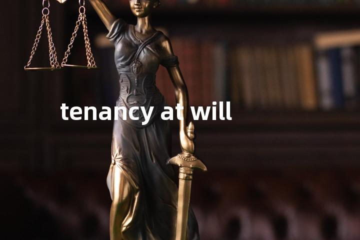 tenancy at will单词图解，单词释义场景配图