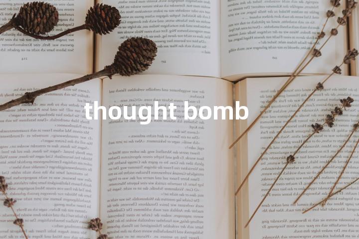 thought bomb单词图解，单词释义场景配图