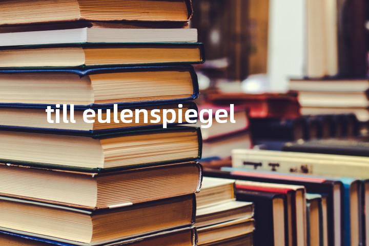 till eulenspiegel单词图解，单词释义场景配图