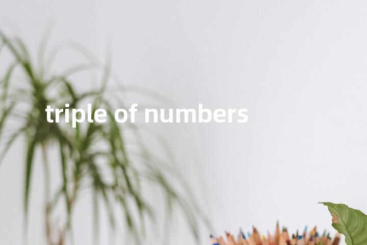 triple of numbers单词图解，单词释义场景配图
