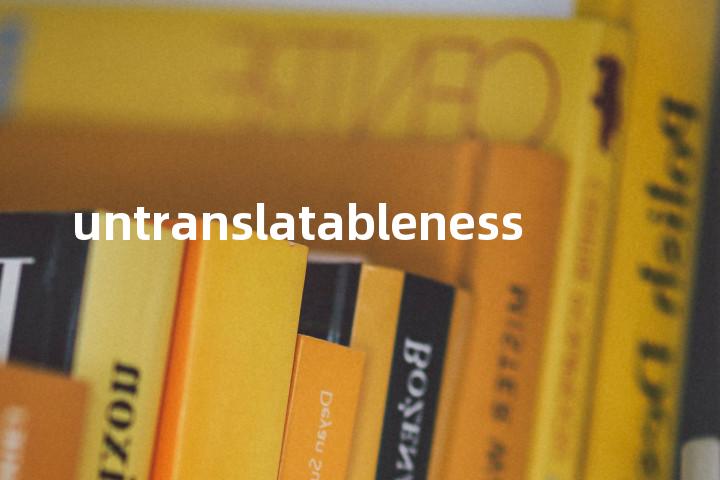 untranslatableness单词图解，单词释义场景配图