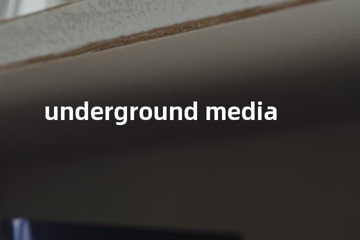 underground media单词图解，单词释义场景配图