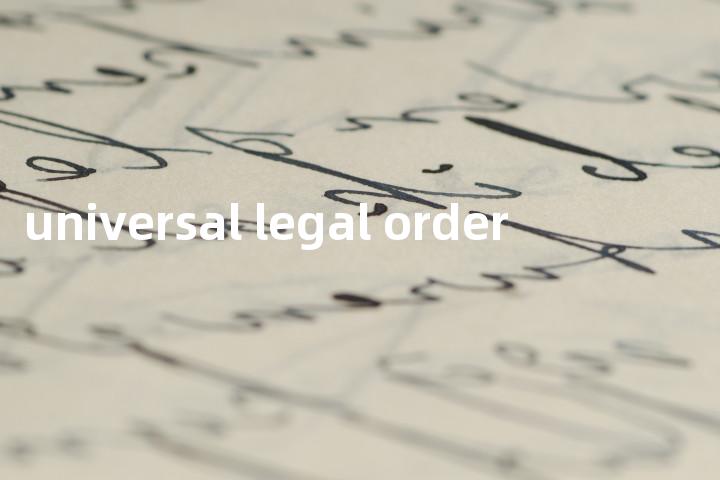 universal legal order单词图解，单词释义场景配图
