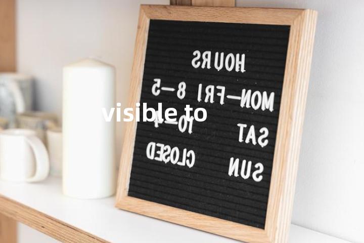 visible to单词图解，单词释义场景配图
