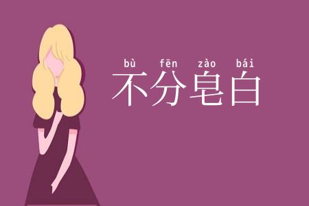 不分皂白