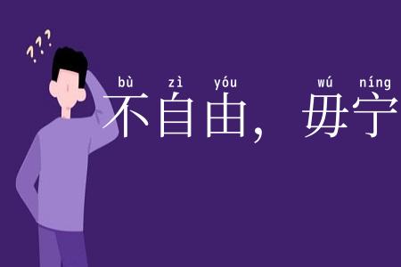 不自由，毋宁死