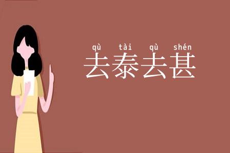 去泰去甚