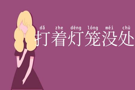 打着灯笼没处找